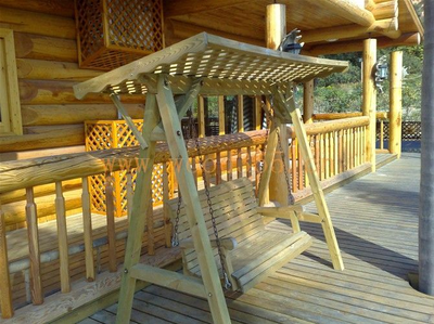 大连防腐木秋千