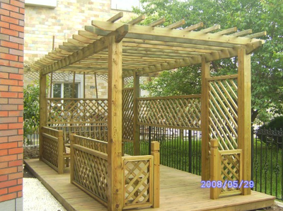 大连防腐木廊架